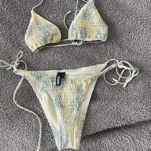Light blue floral Triangl Bikini